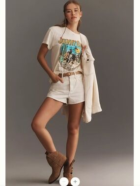 NWT Anthropologie Letluv Johnny Cash Tour Graphic Tee